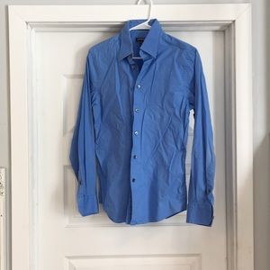 Express1MX button down. Blue.